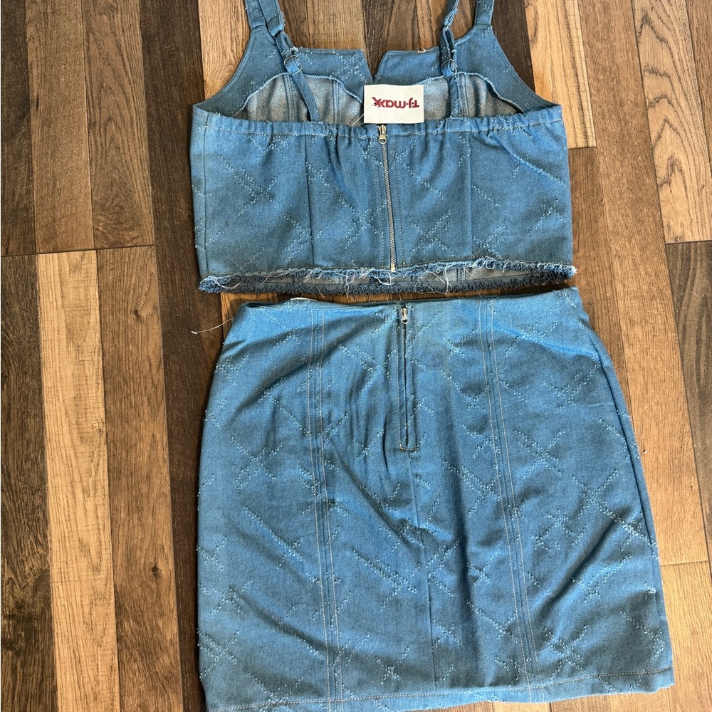 Blue Denim Two-Piece Set - Picture 3 of 3
